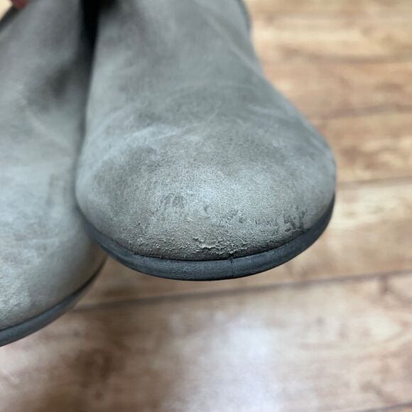 Ecco Ankle Boots Side Zip Nubuck Leather Heels Women’s Size 40 US 9 - 9.5 - Picture 10 of 16